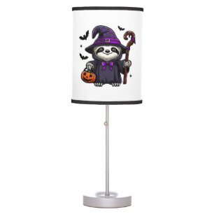Scary Halloween Sloth Witch Hat Costume Spooky Sea Table Lamp