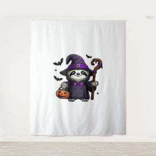 Scary Halloween Sloth Witch Hat Costume Spooky Sea Tapestry
