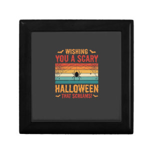 Scary Halloween Spider Web Sunset Design_1 Gift Box