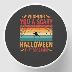 Scary Halloween Spider Web Sunset Design_1 Mini Candle Favors