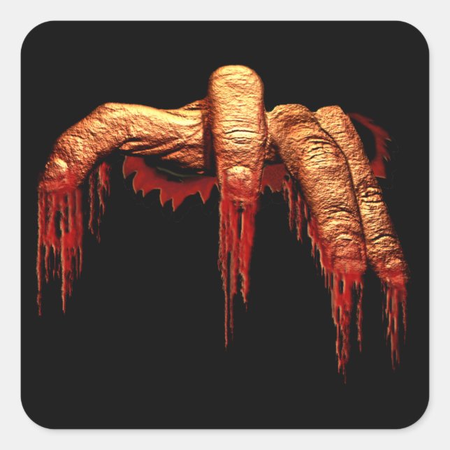Scary Halloween Stickers Gory Zombie Stickers (Front)
