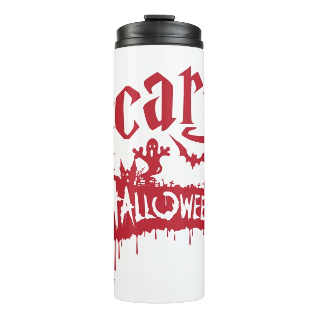 Scary Halloween   Thermal Tumbler (Front)