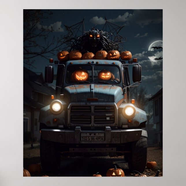 Scary Halloween Truck Poster (Front)