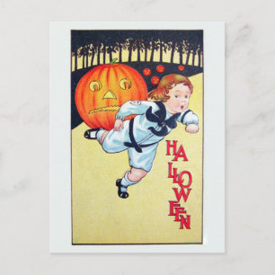 Scary Halloween Vintage Art Postcard