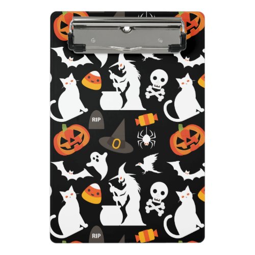 Scary Halloween Witch Funny Pumpkin Mini Clipboard