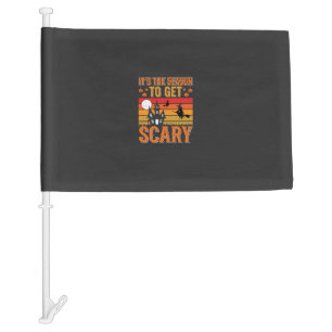 Scary Halloween Witch Haunted House Design_1 Car Flag