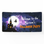 Scary Haunted Castle Flying Witch Halloween Party