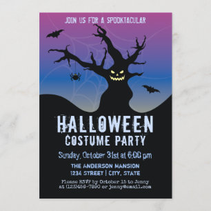 Scary Haunted Halloween Costume Party Invitation