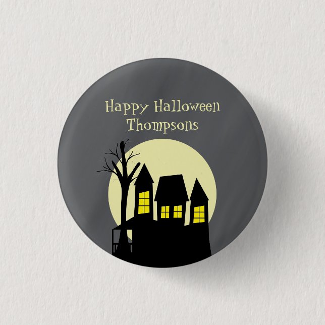 Scary Haunted House Button (Front)