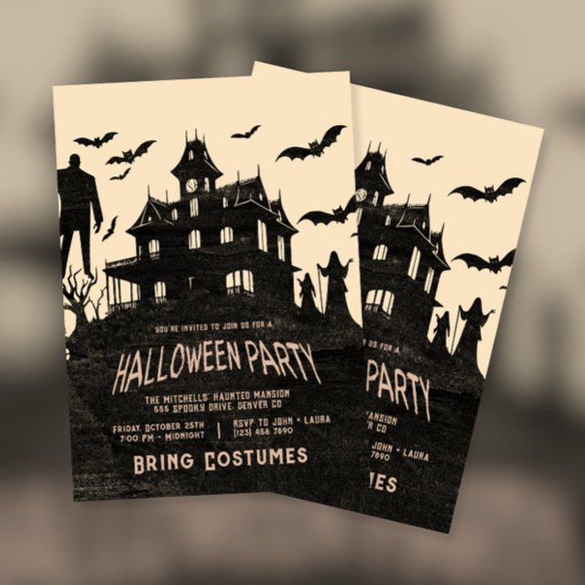 Scary Haunted House Halloween Party Invitation (Creator Uploaded)