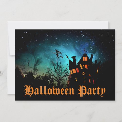 Scary Haunted House Halloween Party Invitation