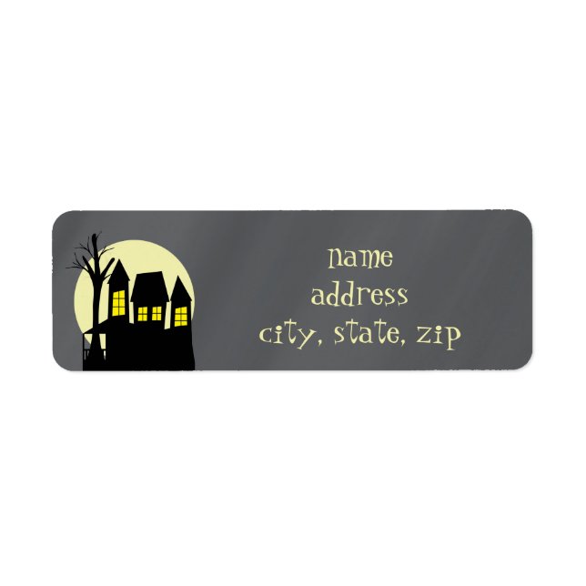 Scary Haunted House Label (Front)