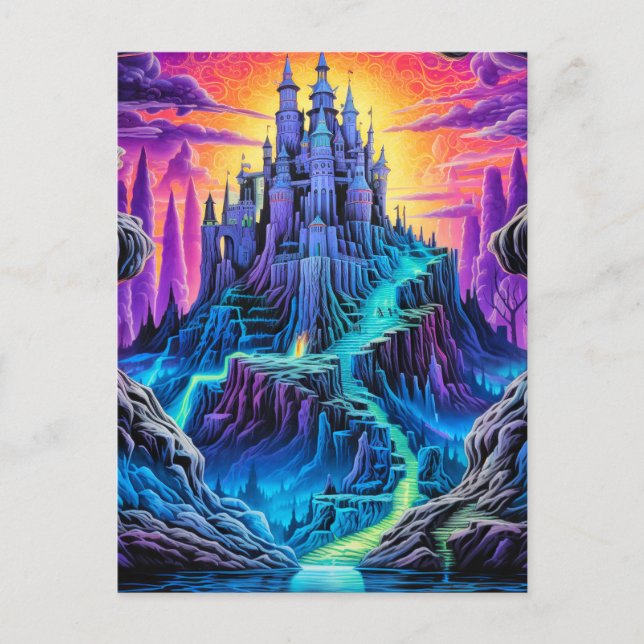 Scary Haunted Manor | Happy Halloween Postcard (Front)