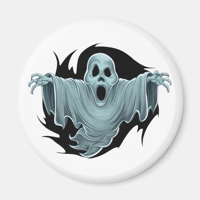 Scary Haunting Ghost Magnet (Front)