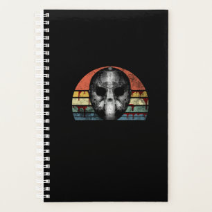 Scary Horror Movie Hockey Mask Retro Sunset Planner