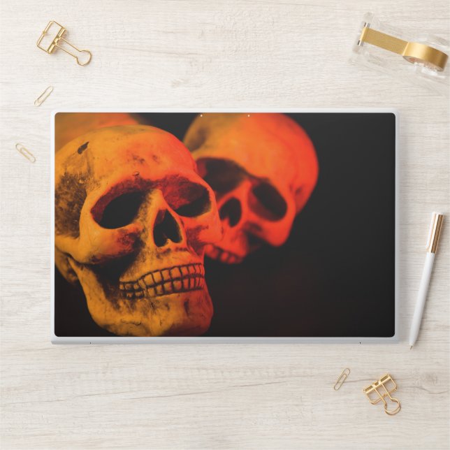 Scary Human Skull Halloween Haunted HP Laptop Skin (Desk)