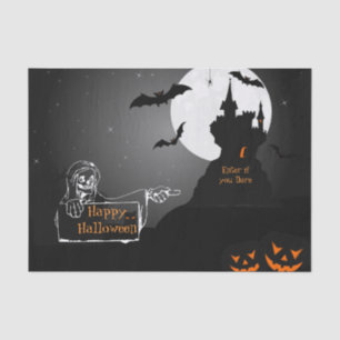 Scary Hunted House Halloween Tissue Paper