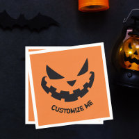 Scary Jack O Lantern Custom Orange Halloween Party