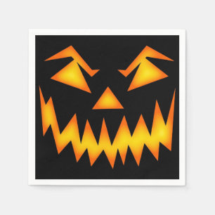 Scary Jack O Lantern Face Napkins