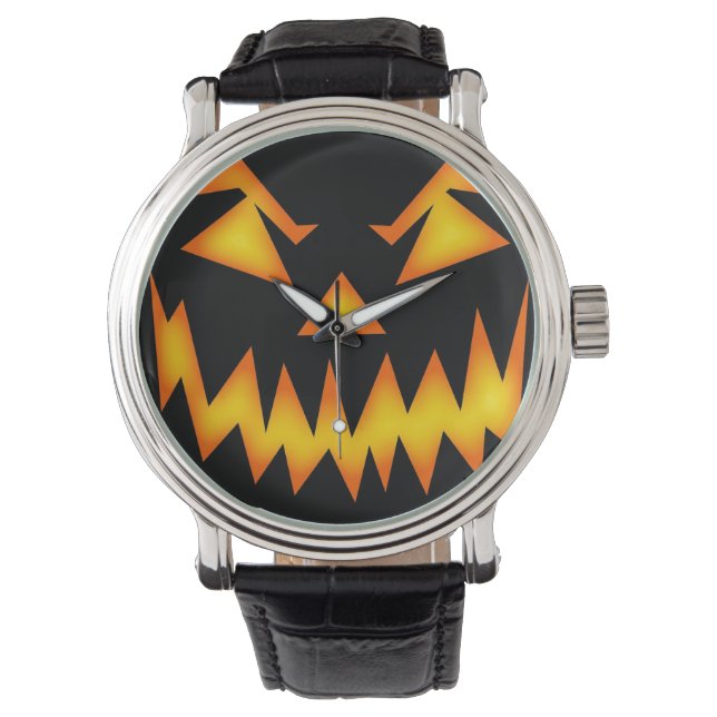 Scary Jack O Lantern Face Watch (Front)
