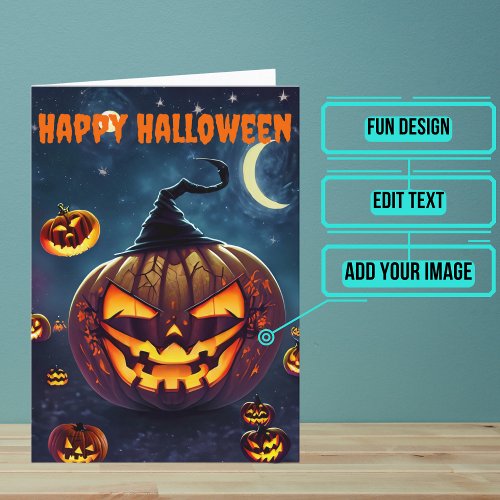 Scary Jack_o_lantern Halloween Card