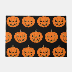 Scary Jack-o'-Lantern Halloween Design Doormat