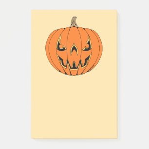Scary Jack-o'-Lantern Halloween Design Post-it Notes