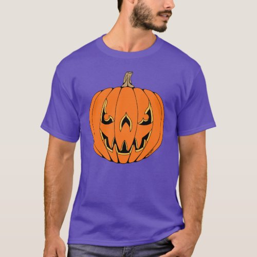 Scary Jack_o_Lantern Halloween Design T_Shirt