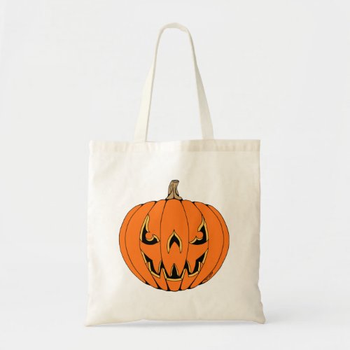 Scary Jack_o_Lantern Halloween Design Tote Bag