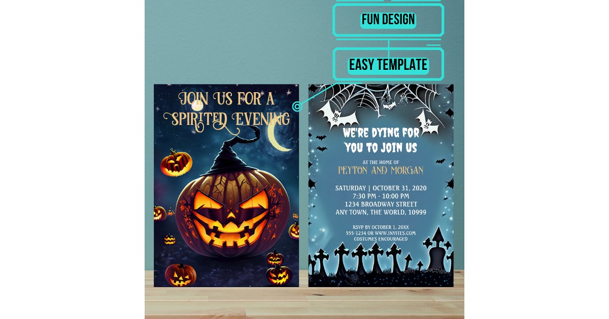 Scary Jack-o'-lantern Halloween Party Invitation | Zazzle
