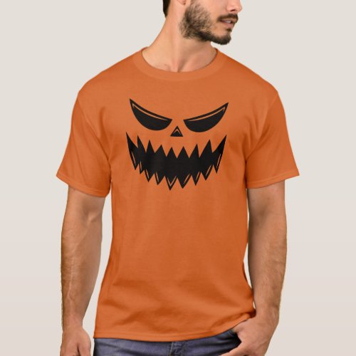 Scary Jack O Lantern Halloween Pumpkin T_Shirt