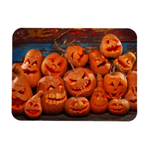 Scary Jack O Lantern Halloween Pumpkins 2 Magnet