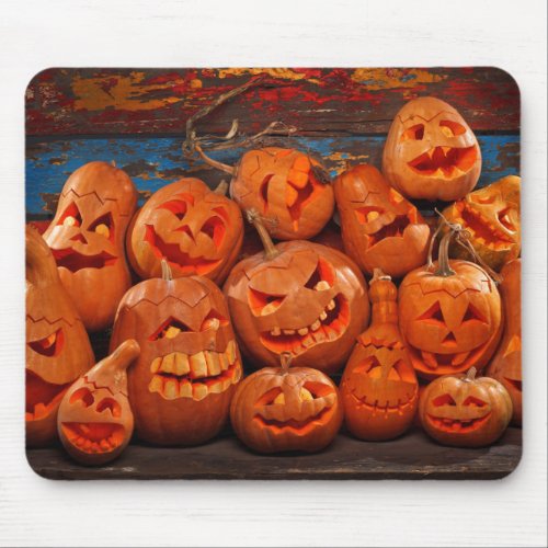 Scary Jack O Lantern Halloween Pumpkins 2 Mouse Pad