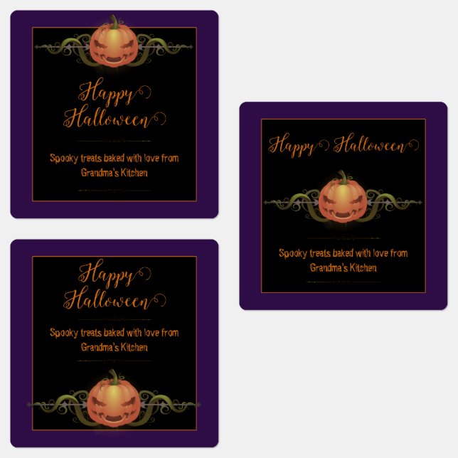 Scary Jack-o-Lantern Halloween | Purple Labels (Group)