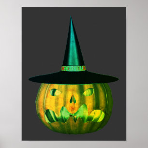 Scary Jack O Lantern Pumpkin Halloween Poster