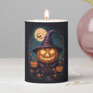 Scary Jack O'Lantern Paper Cups Halloween Party Pillar Candle