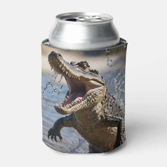 Scary Jaws: Australian Crocodile Leaping Can Cooler (Can Front)