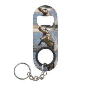 Scary Jaws: Australian Crocodile Leaping Keychain Bottle Opener