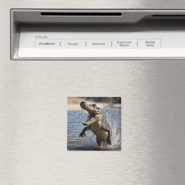 Scary Jaws: Australian Crocodile Leaping Magnet (In Situ (Dishwasher))