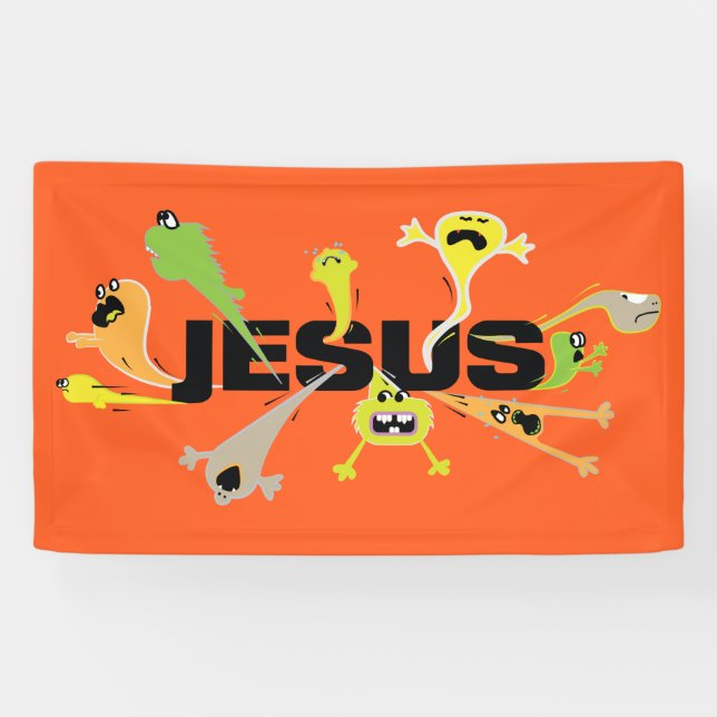 Scary Jesus Banner (Horizontal)