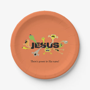 Scary Jesus Paper Plates