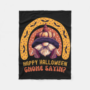 Scary Kids Halloween Costume Girls Gnome Sayin Fleece Blanket