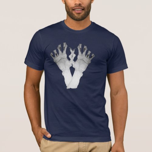 Scary knarled gruesome monster hand T_Shirt