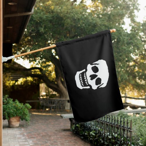 Scary Laughing Skull House Flag