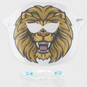Scary Lion Face Mask Teeth (Front w/Glasses)