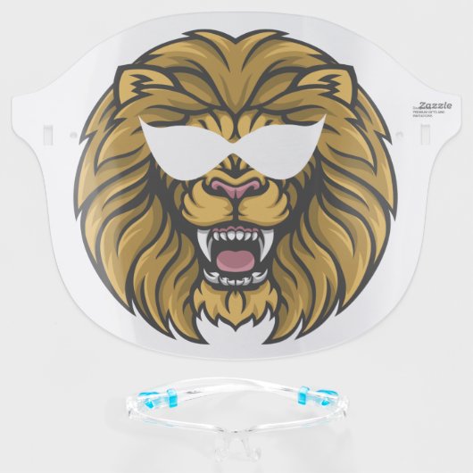 Scary Lion Face Mask Teeth (Front w/Glasses)