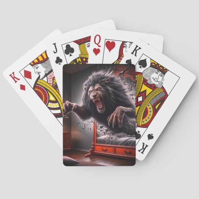 Scary Lion Poker Cards (Back)