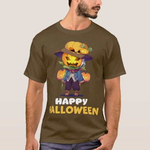 Scary little Pumpkin Monster Happy Halloween Gift  T_Shirt
