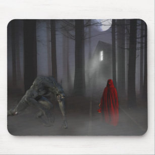 Scary Little Red Riding Hood Werewolf  Mouse Pad