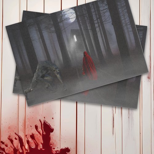 Scary Little Red Riding Hood Werewolf Tissue Paper